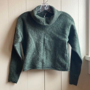 Free People Cashmere Turtle Neck Crop Sweater